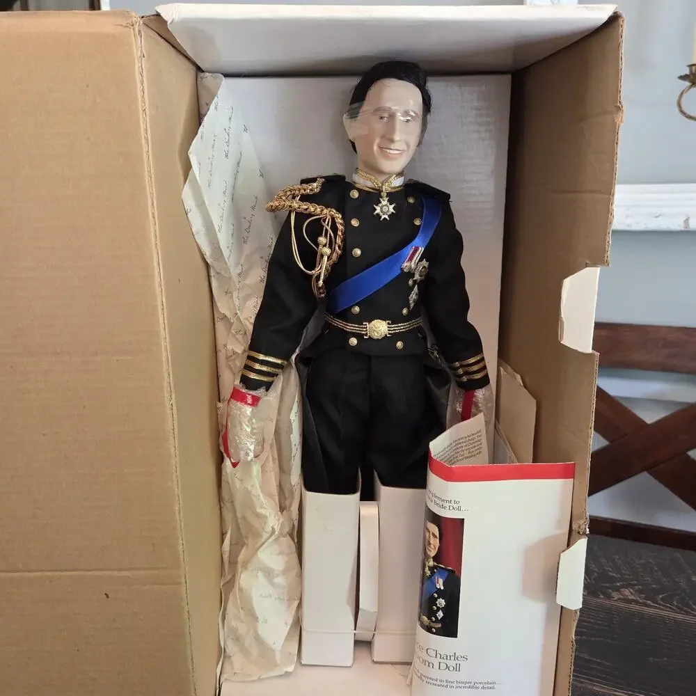 Prince Charles Bridegroom Doll By The Danbury Mint 1980's Estate Original Boxing